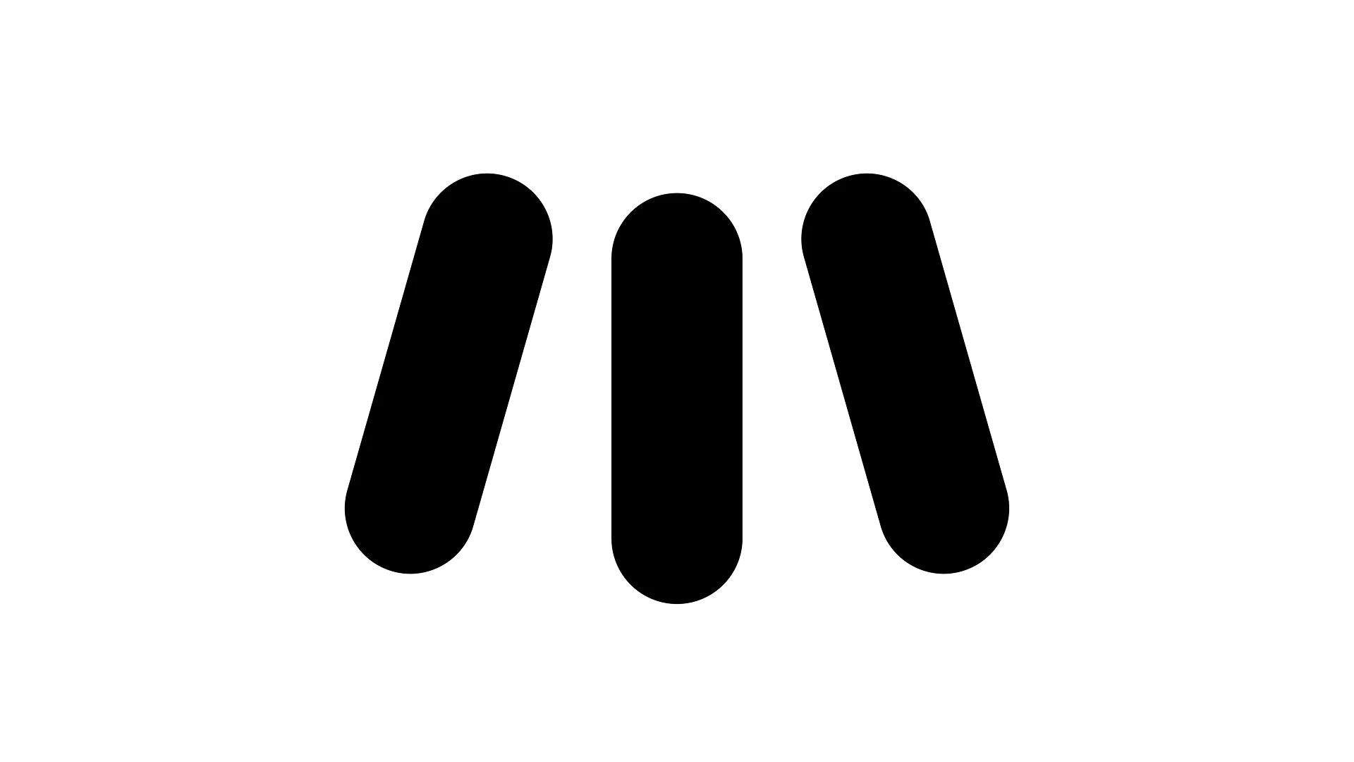 The sketch cleaned into a solid three-blade profile mark
