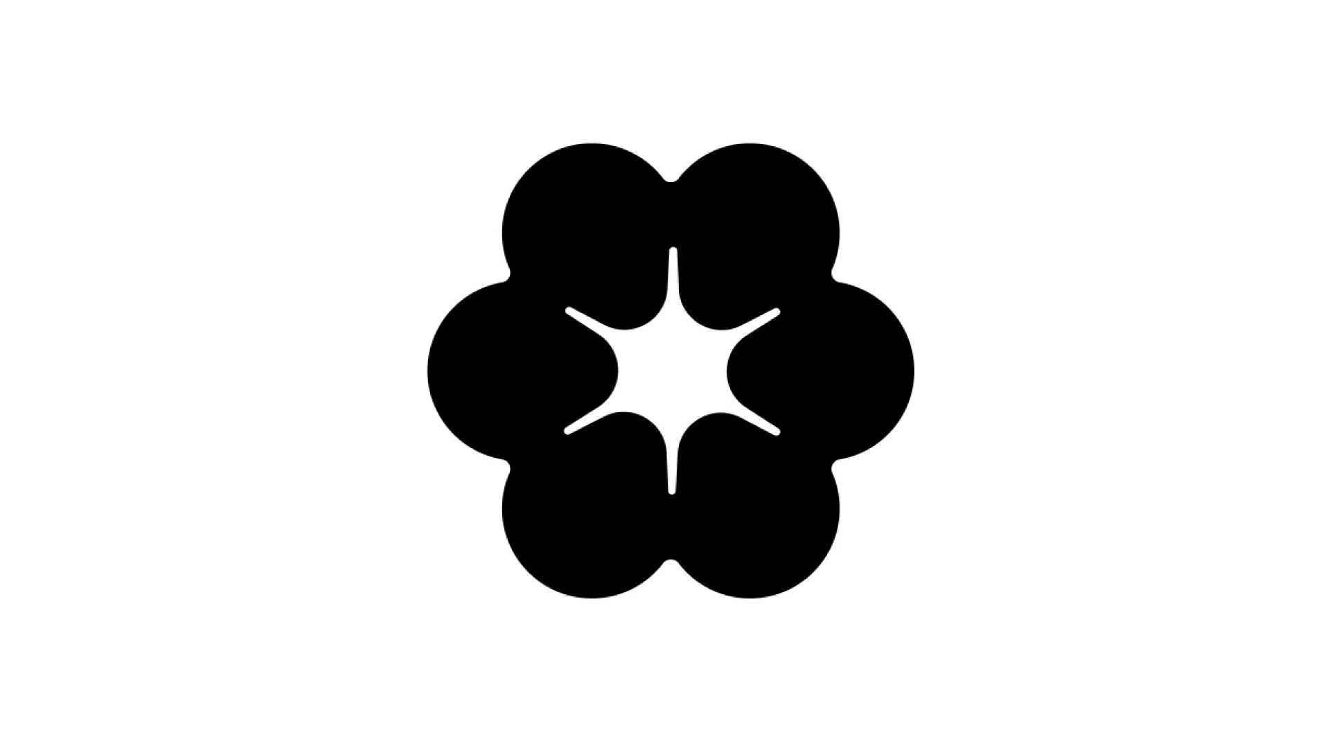 The six-petal module glyph, a star aperture at its centre